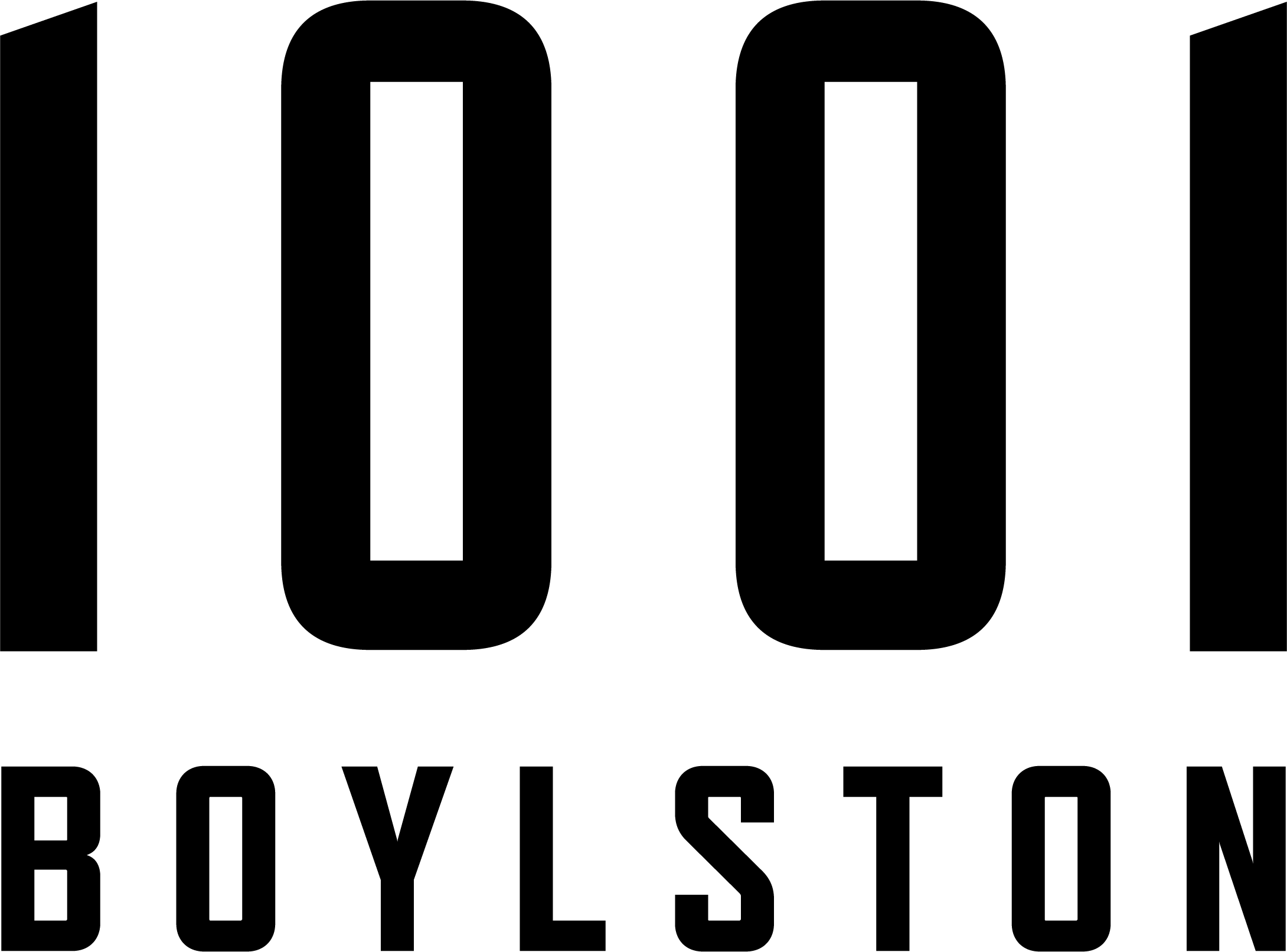 The 1001 Boylston logo in a clean black font